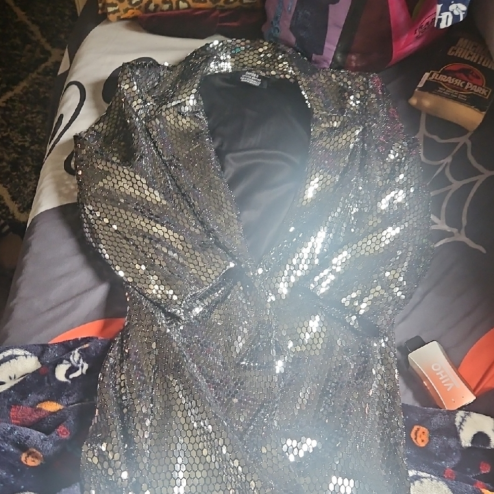Bershka Metallic Sequin Jacket